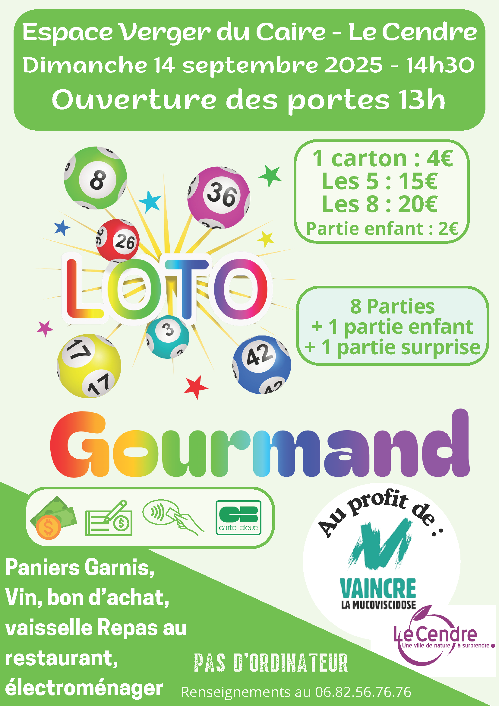 Affiche loto Le Cendre